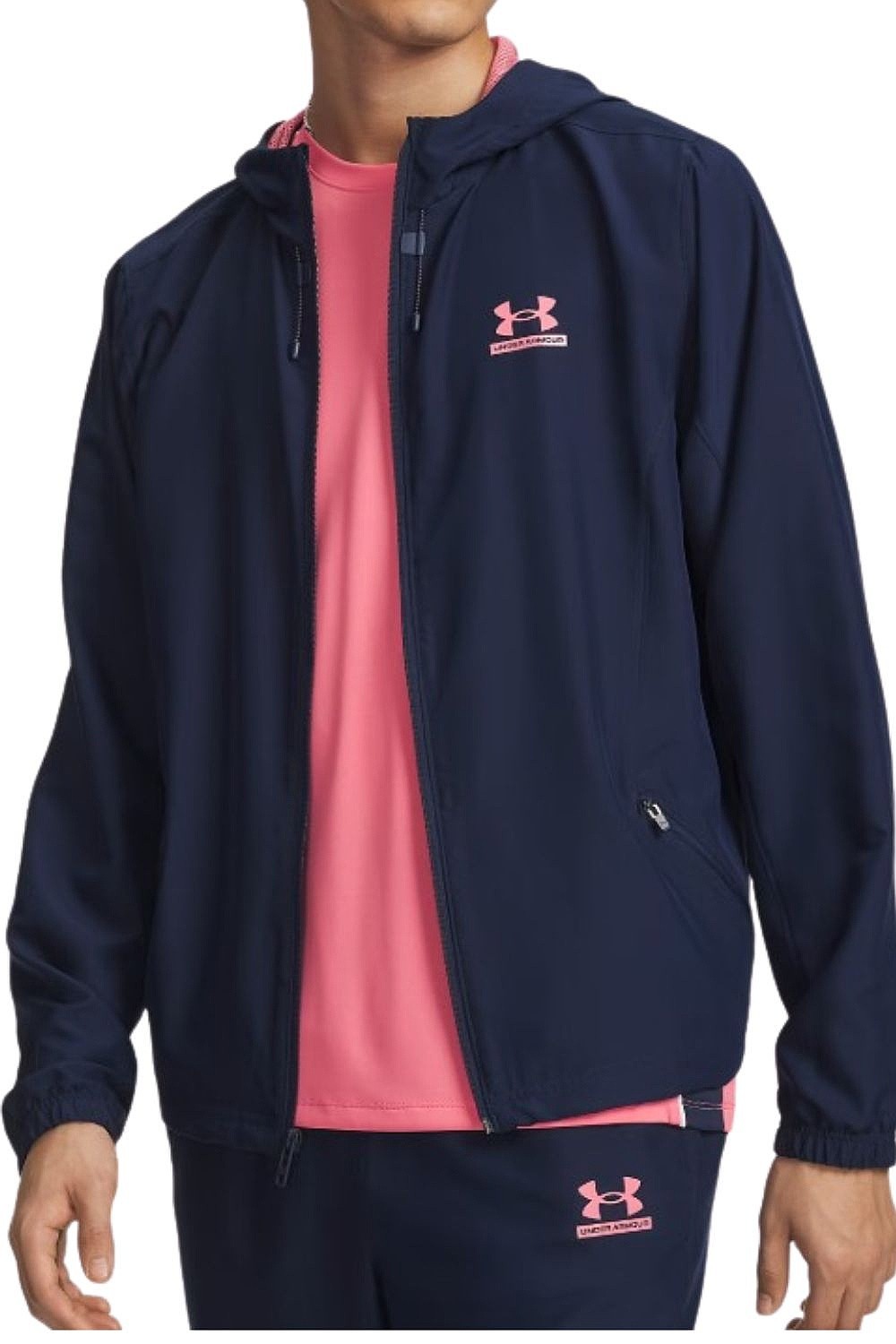 kurtka Under Armour Tech Sport Woven - Academy/Bittersweet Pink - men´s