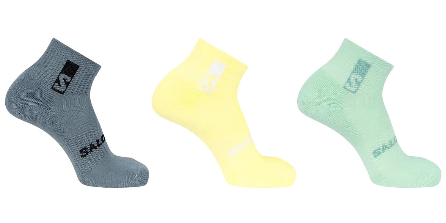 chaussettes Salomon Everyday Ankle 3 Pack - Dusty Yellow/Sea Foam/Stormy Weather