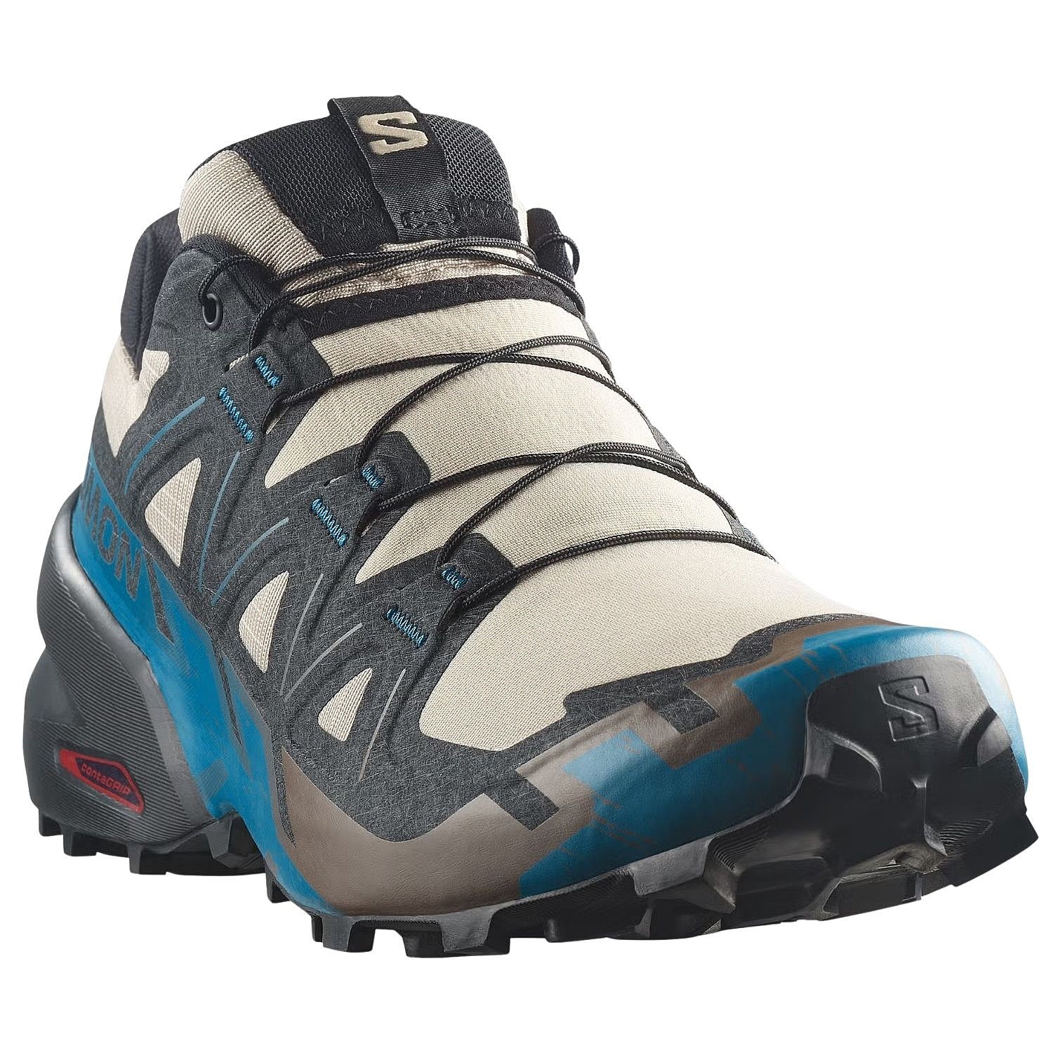 buty Salomon Speedcross 6 - Oxford Tan/Black/Mykynos Blue - men´s