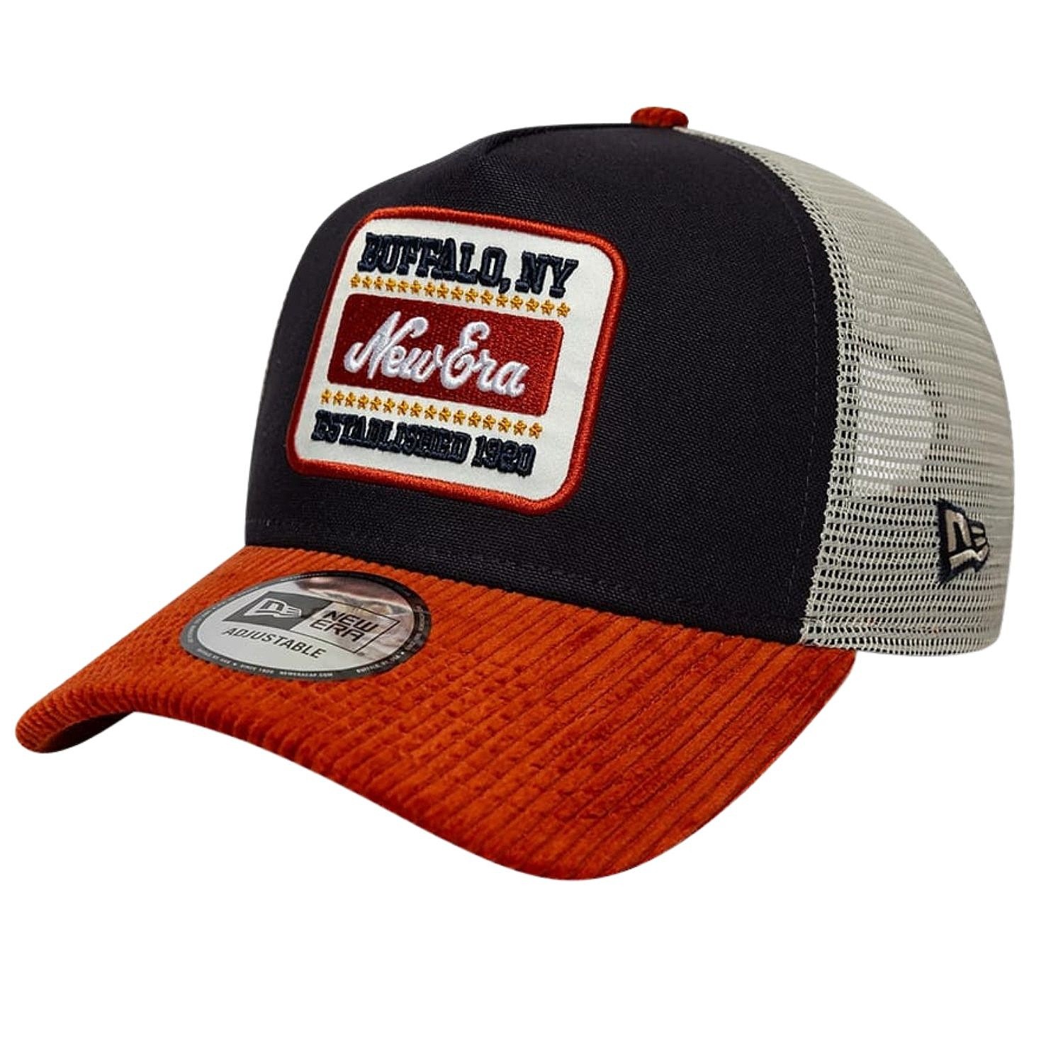 cap New Era 9FO AF Patch Cord Trucker - Navy/Warm Flame - men´s