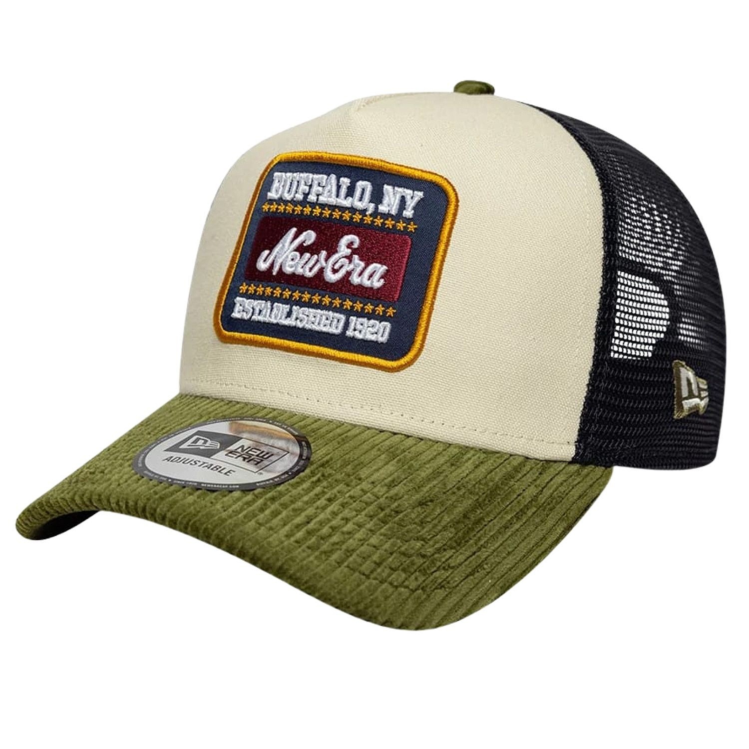 kšiltovka New Era 9FO AF Patch Cord Trucker - Light Cream/New Olive