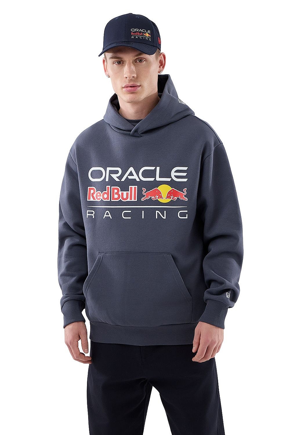 mikina New Era Logo Oversize Hoodie F1 Red Bull Racing - Dark Concrete - men´s