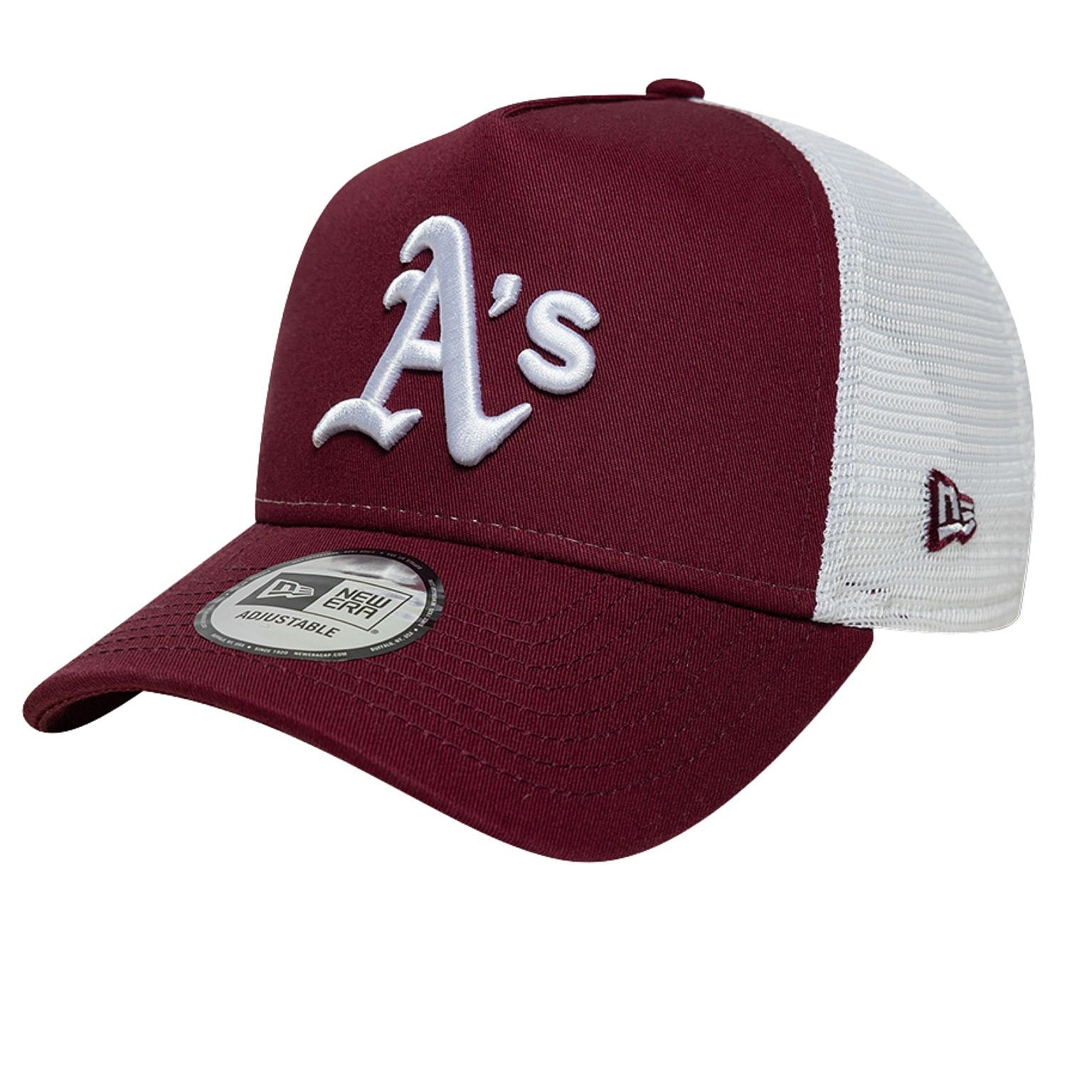 czapka z daszkiem New Era 9FO AF League Ess.Trucker MLB Oakland Athletics - Frosted Burgundy - men´s