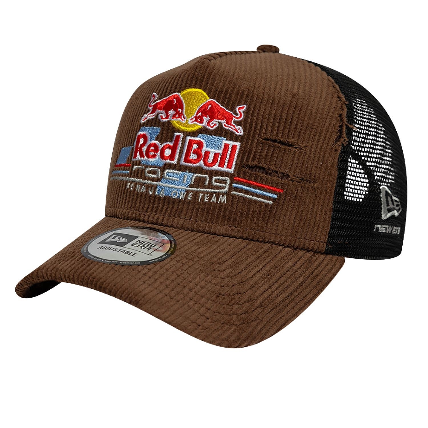 šiltovka New Era 9FO AF Distressed Cord Trucker F1 Red Bull Racing - Chocolate Sauce - men´s