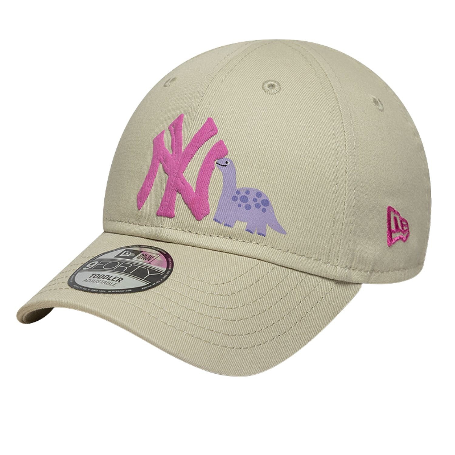 Kappe New Era 9FO Dino Icon MLB New York Yankees Toddler - Stone/Electric Fuchsia - kid´s