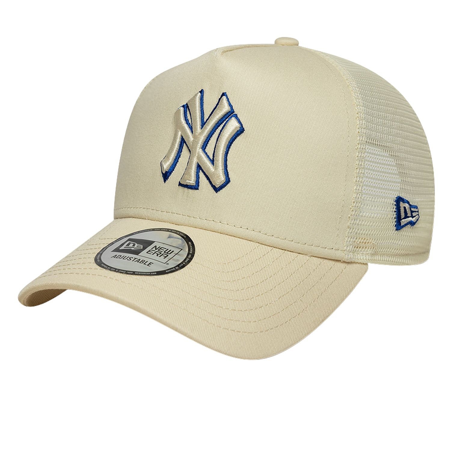 casquette New Era 9FO AF Outline Trucker MLB New York Yankees - Light Cream/Blue Bead - men´s