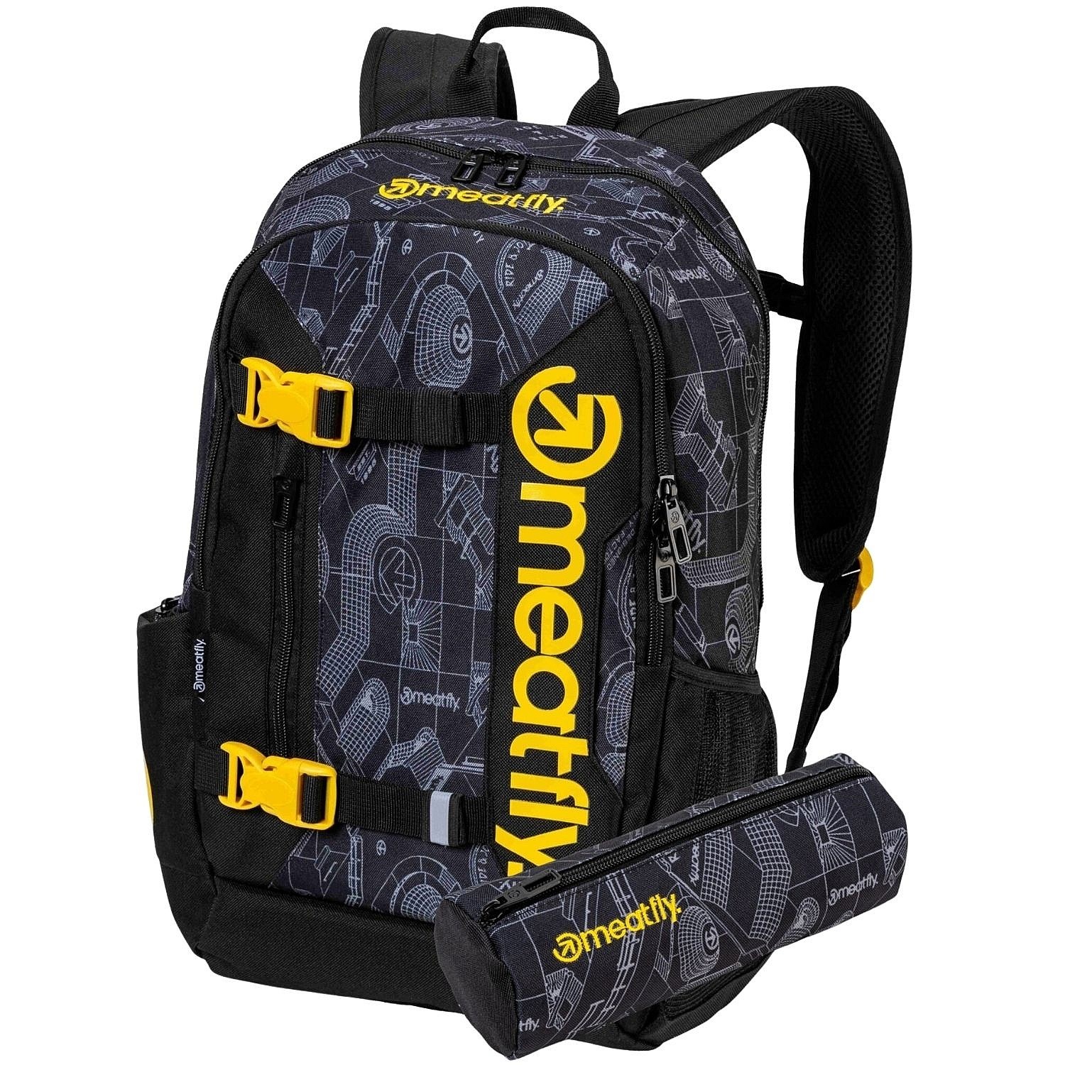 sac à dos Meatfly Basejumper - Blueprint Black
