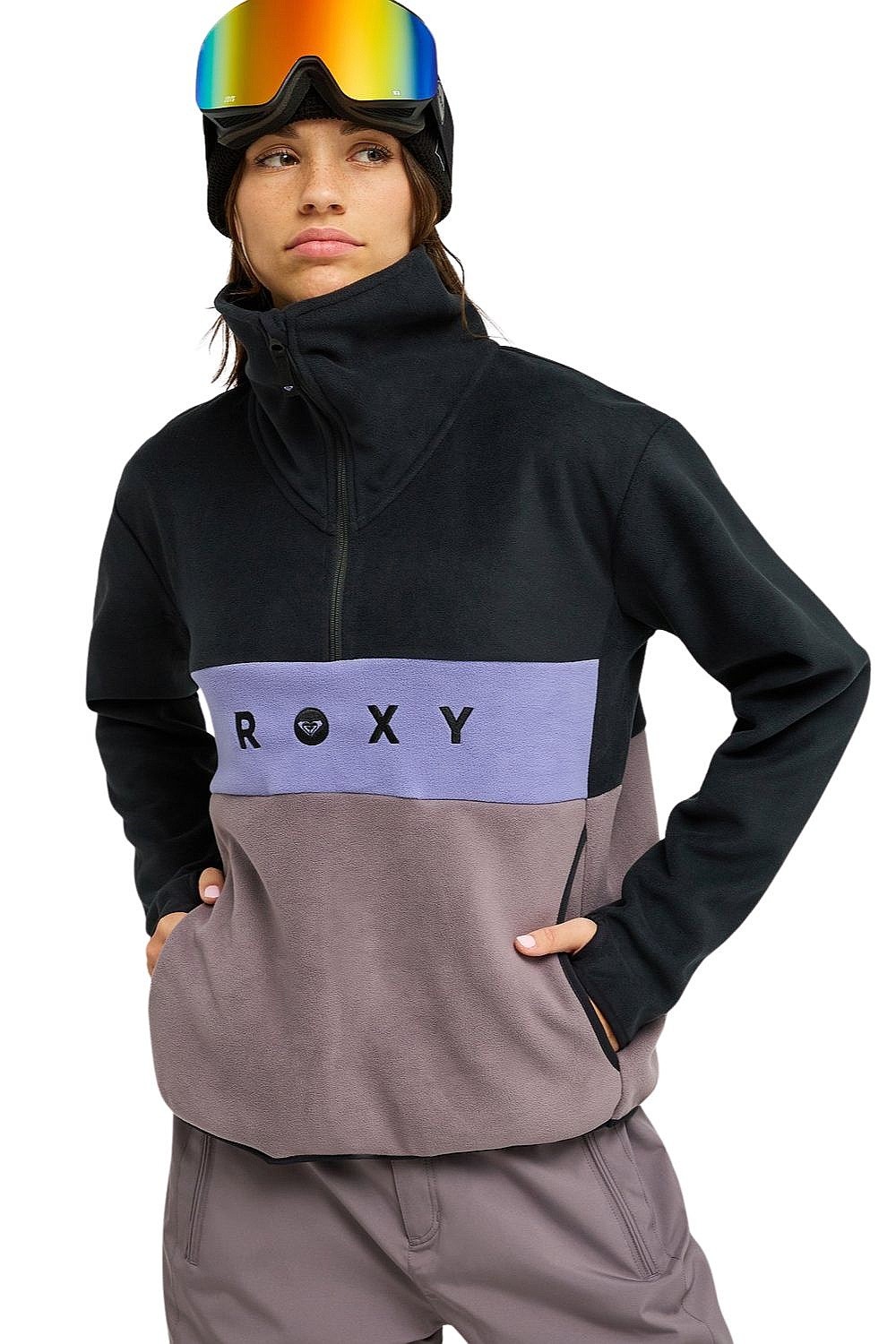 Sweatshirt Roxy Icedrift Layer - KVJ0/True Black - women´s
