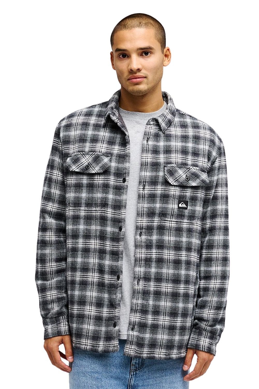 chemise Quiksilver Venture Sherpa LS - KVJ1/Black Venture - men´s