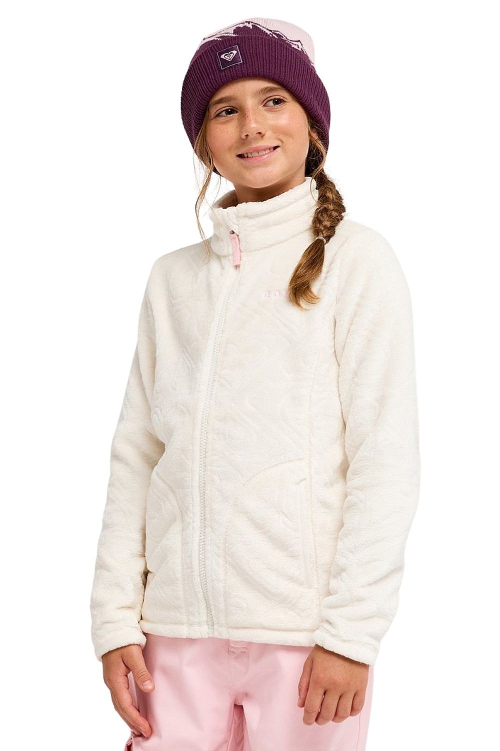 sweat-shirt Roxy Igloo Zip - WCF0/Whisper White - girl´s