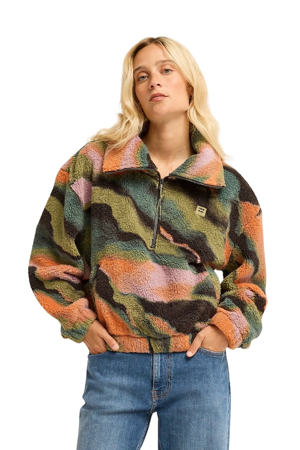 mikina Billabong Barra - BPB/Black Pebble - women´s