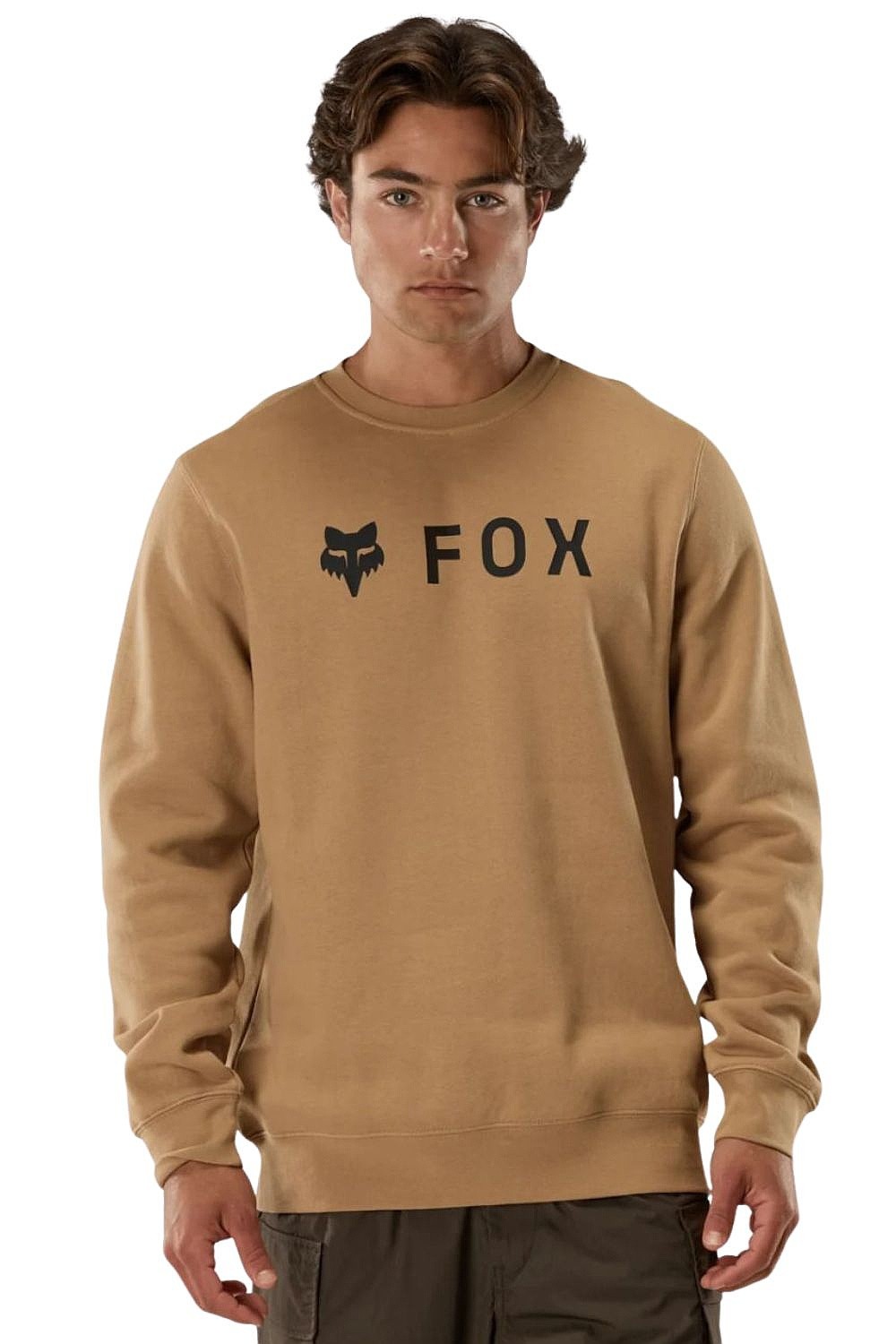 mikina Fox Absolute Fleece Crew - Brown Sugar - men´s