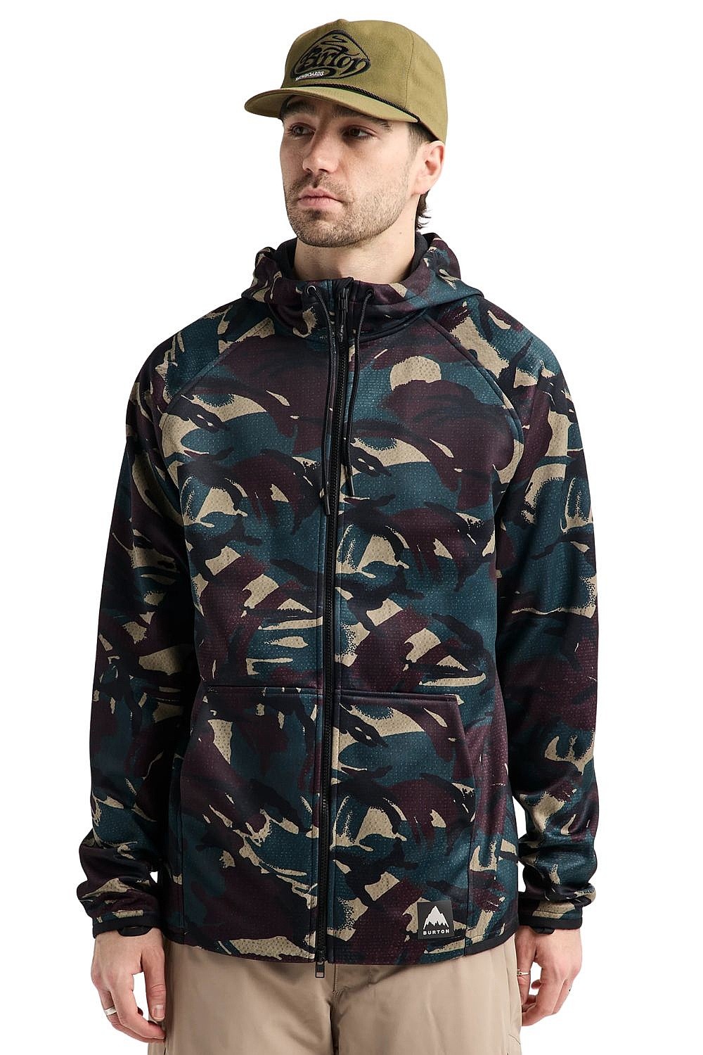 mikina Burton Crown Weatherproof Fleece Zip - Seersucker Camo - men´s