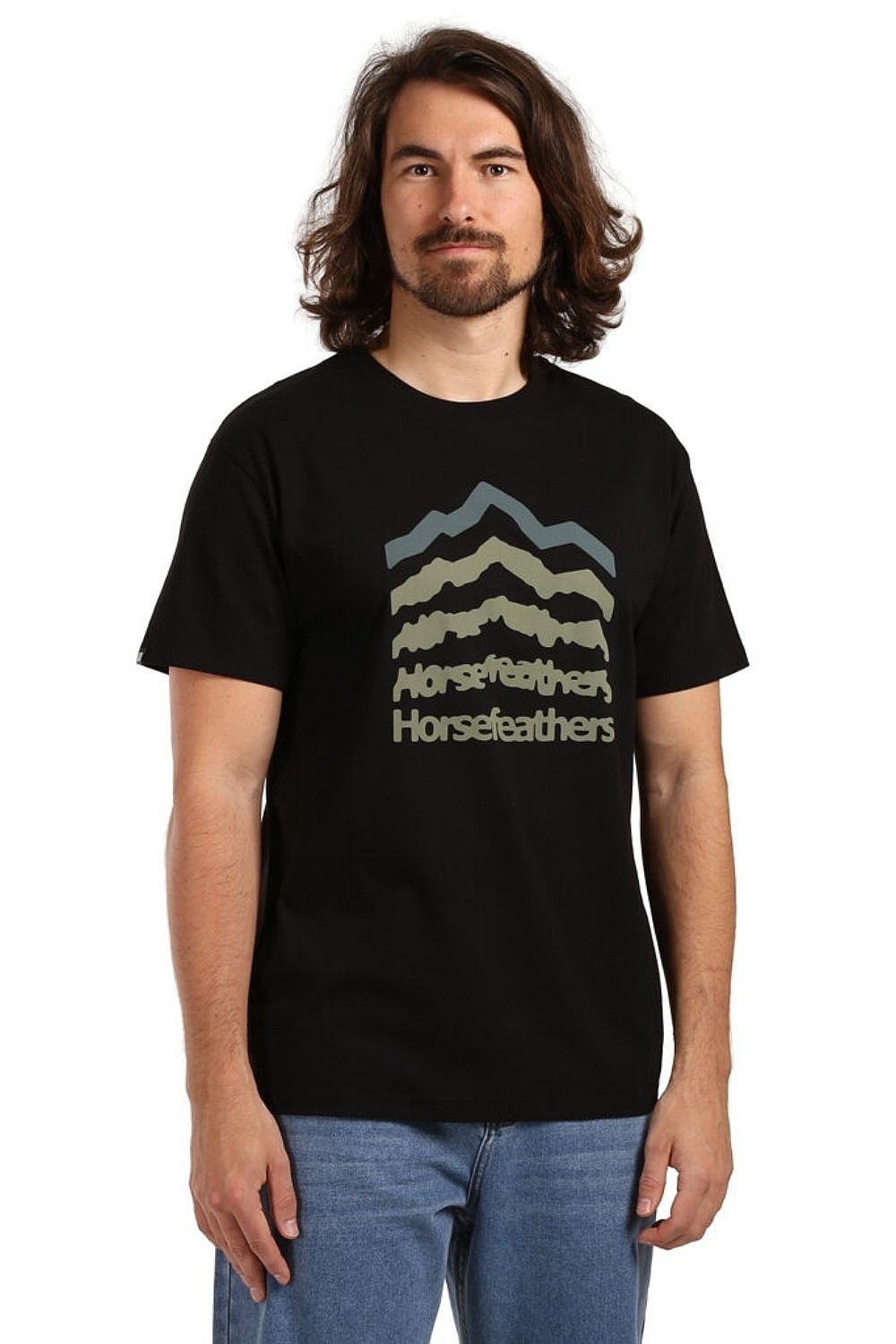 T-Shirt Horsefeathers Landform - Black - men´s