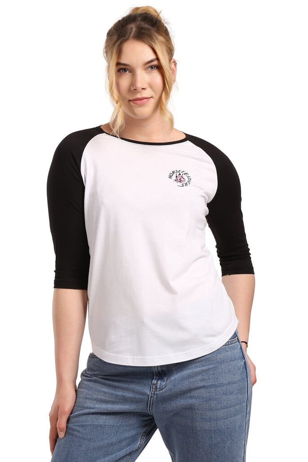 tričko Horsefeathers Zalva Raglan - White - women´s