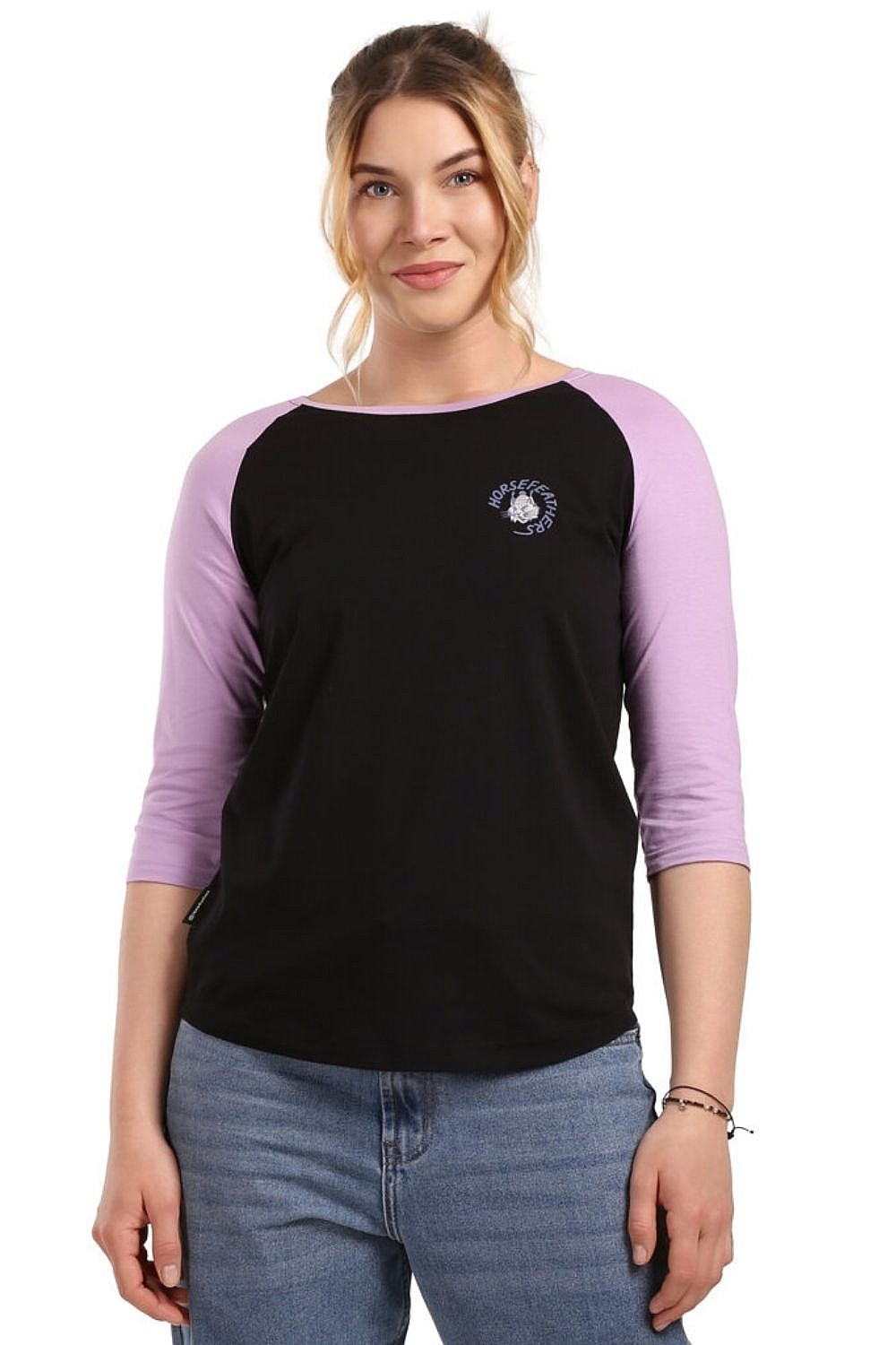 T-shirt Horsefeathers Zalva Raglan - Black - women´s