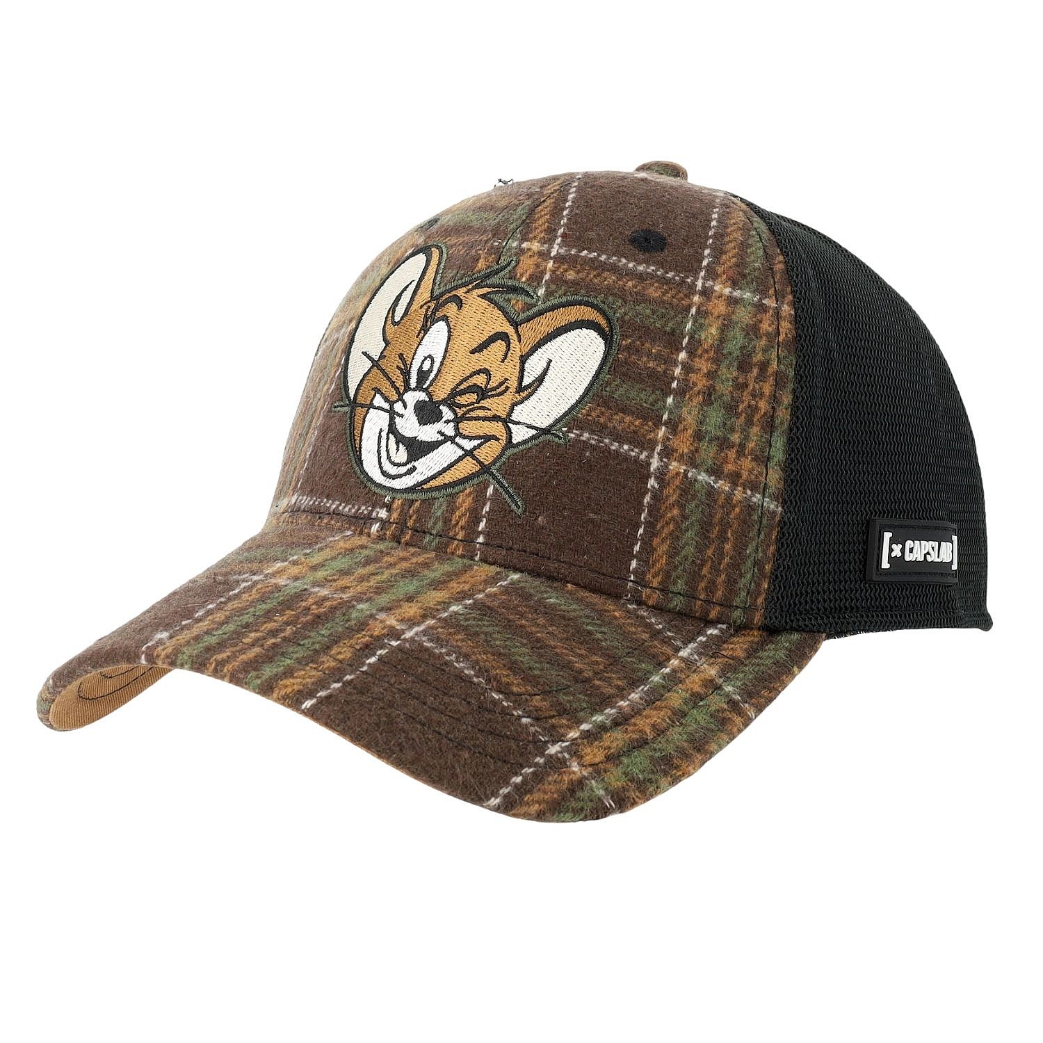 Kappe Capslab Tom and Jerry Flannel Trucker - Chocolate/Green/Black - men´s