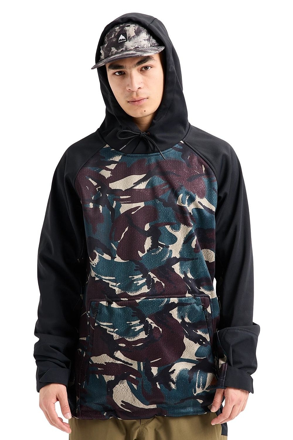 sweat-shirt Burton Crown Weatherproof Riding Pullover Hoodie - Seersucker/True Black
