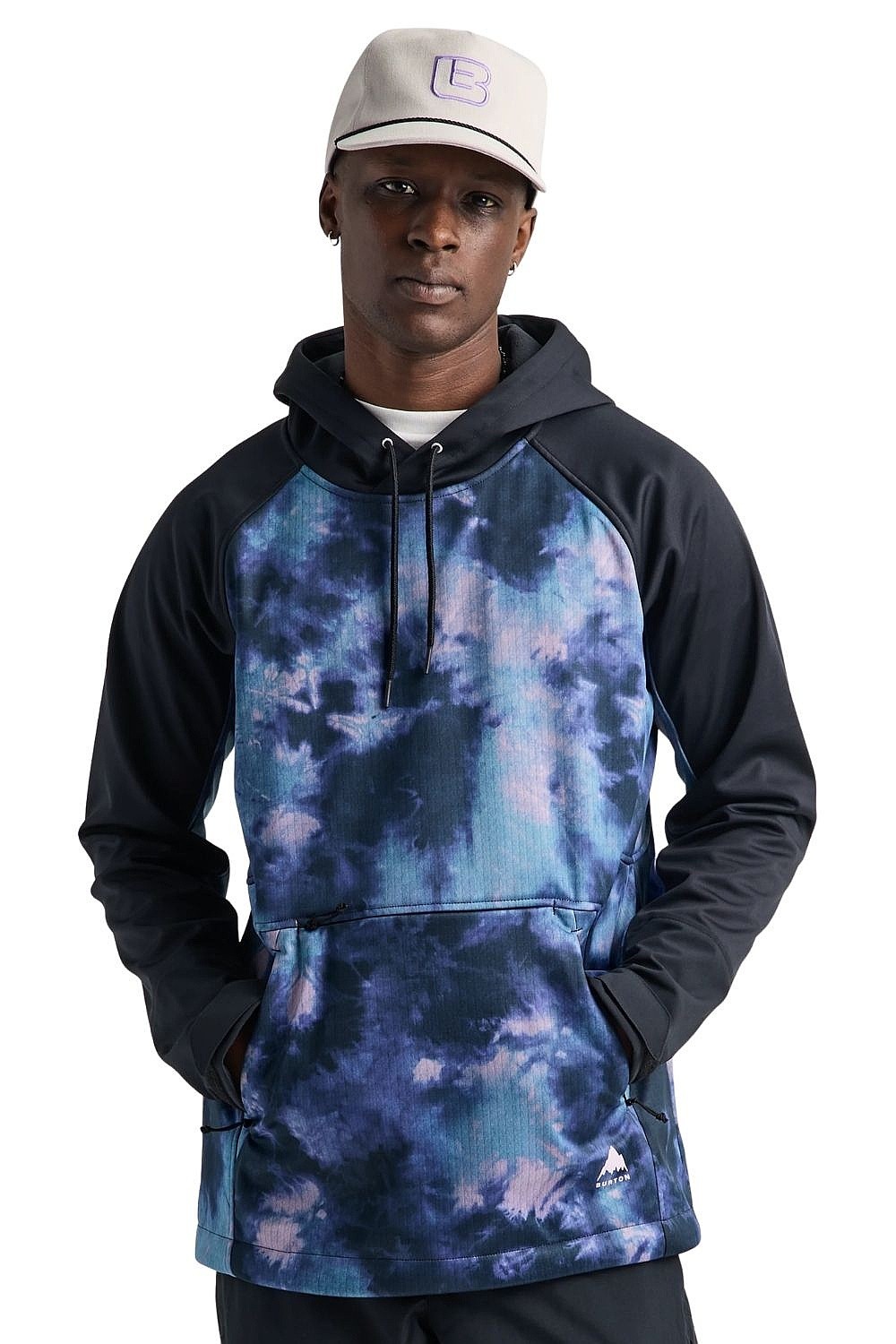 Sweatshirt Burton Crown Weatherproof Riding Pullover Hoodie - Crystal Dye/True Black