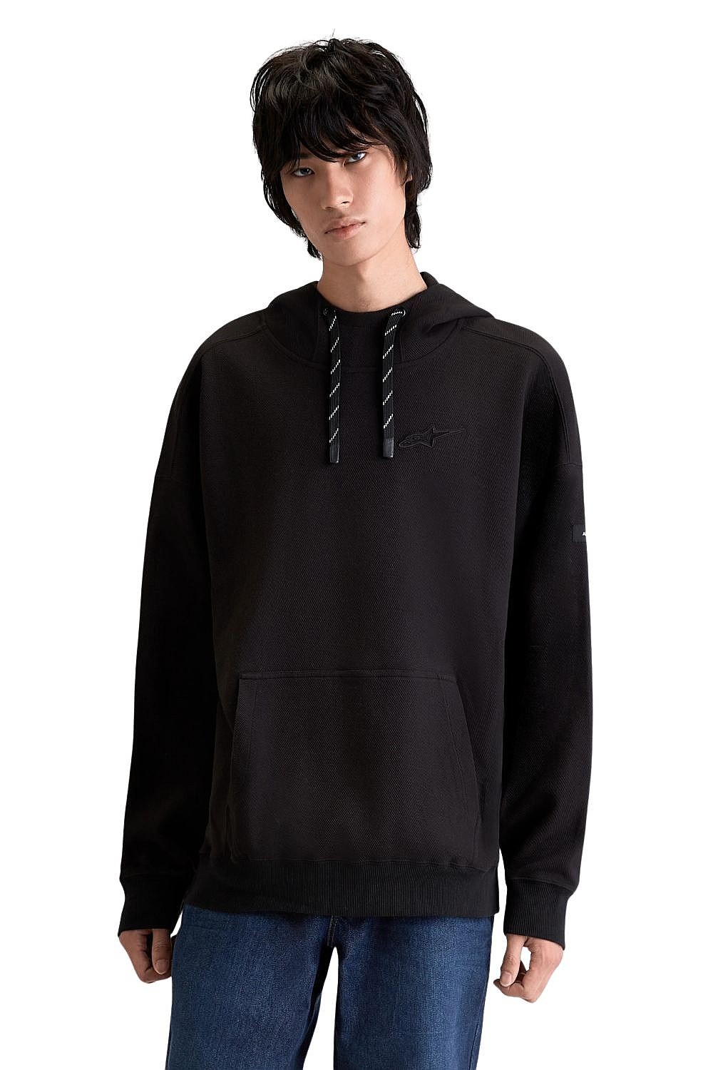 Sweatshirt Alpinestars Camino Textured Oversized Hoodie - Off Black - men´s