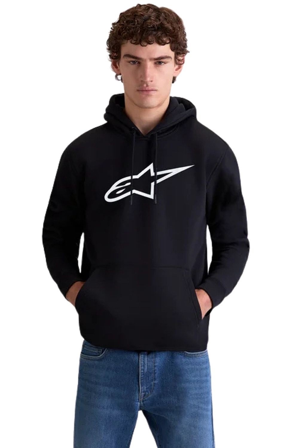 sweat-shirt Alpinestars Ageless Hoodie V3 - Black/White - men´s