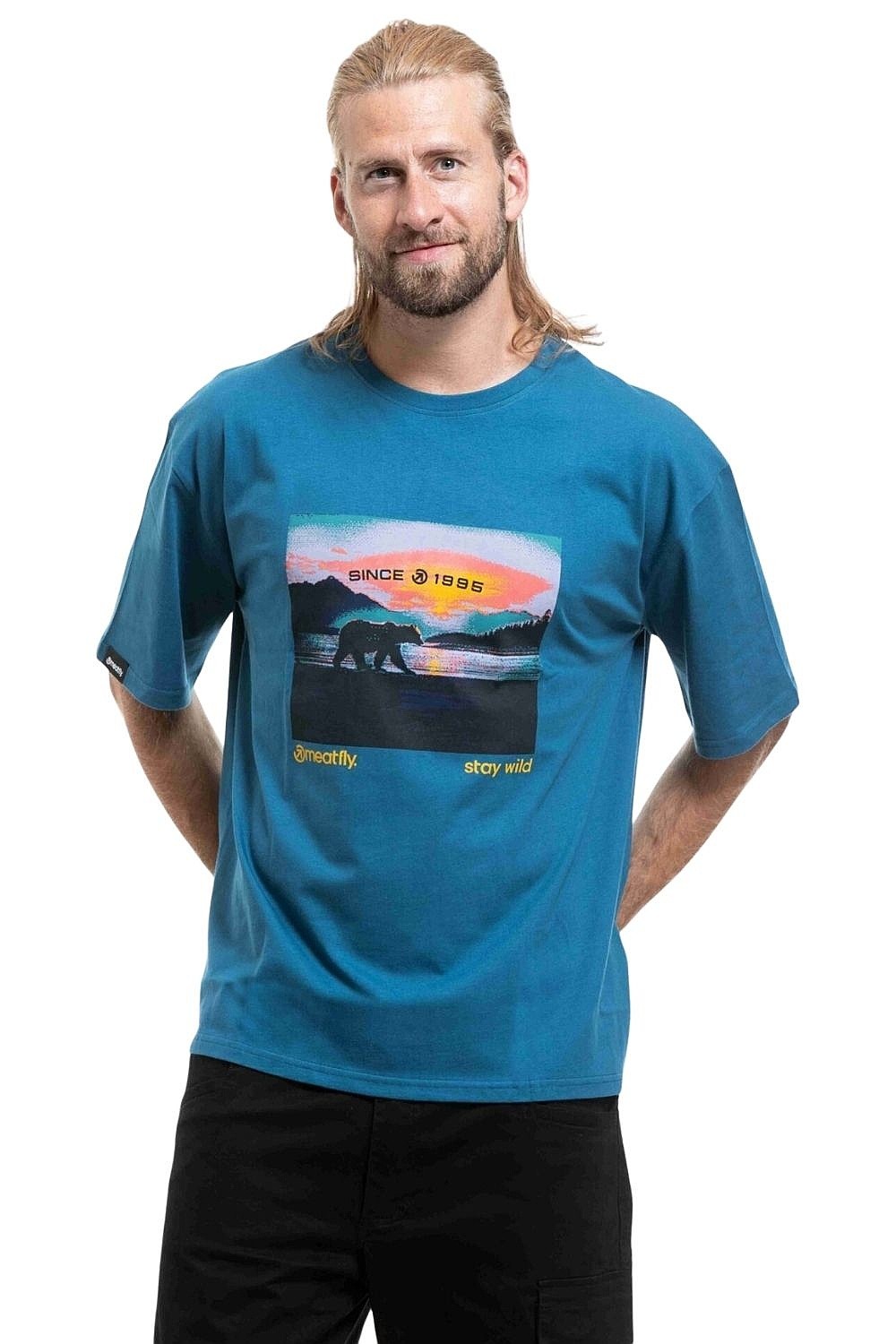 koszulka Meatfly Alaska - Super Teal