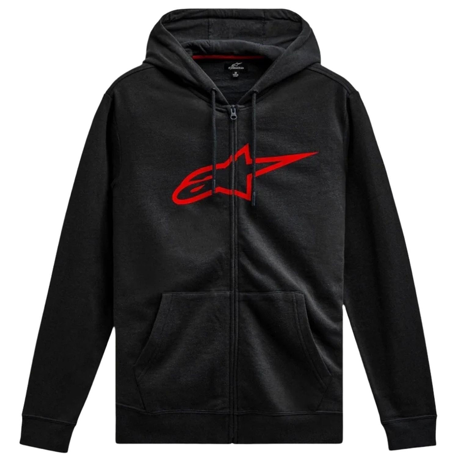 Sweatshirt Alpinestars Ageless Hoodie V3 Zip - Black/Red - men´s