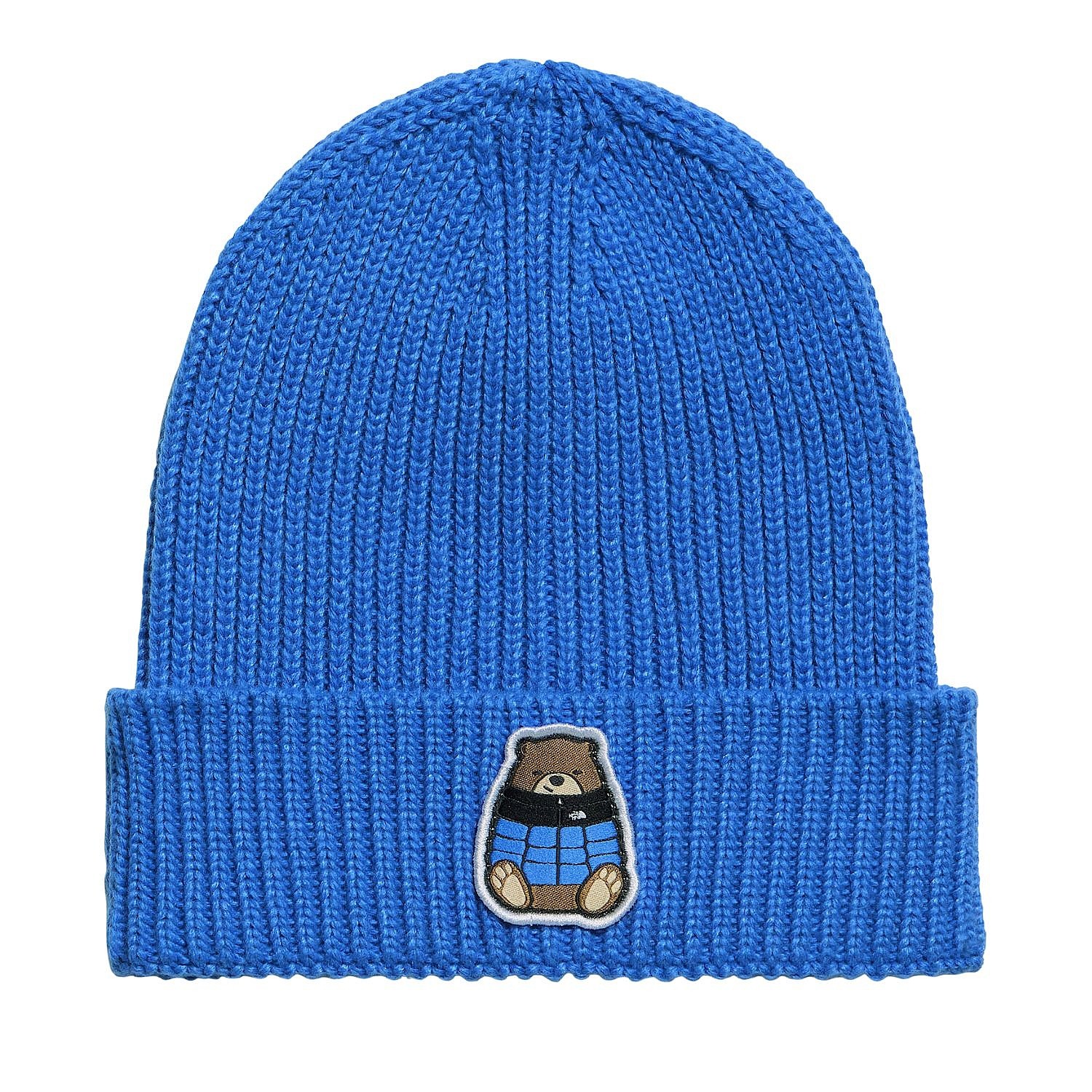 Mütze The North Face TNF Logo Box Cuffed - Active Blue/Nuptse Bear Patch - unisex junior