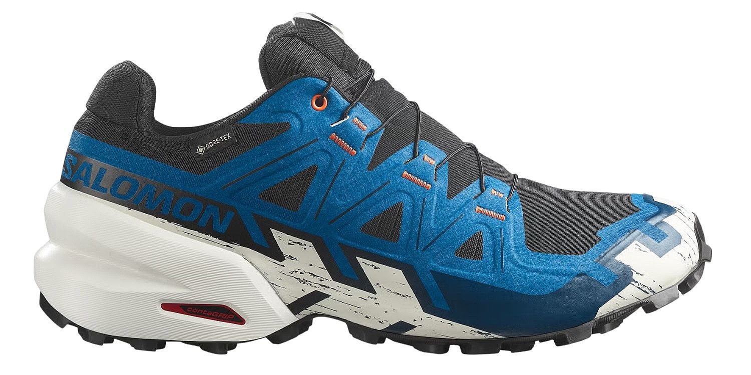 chaussures Salomon Speedcross 6 GTX - Black/Mykonos Blue/Vanilla Ice - men´s