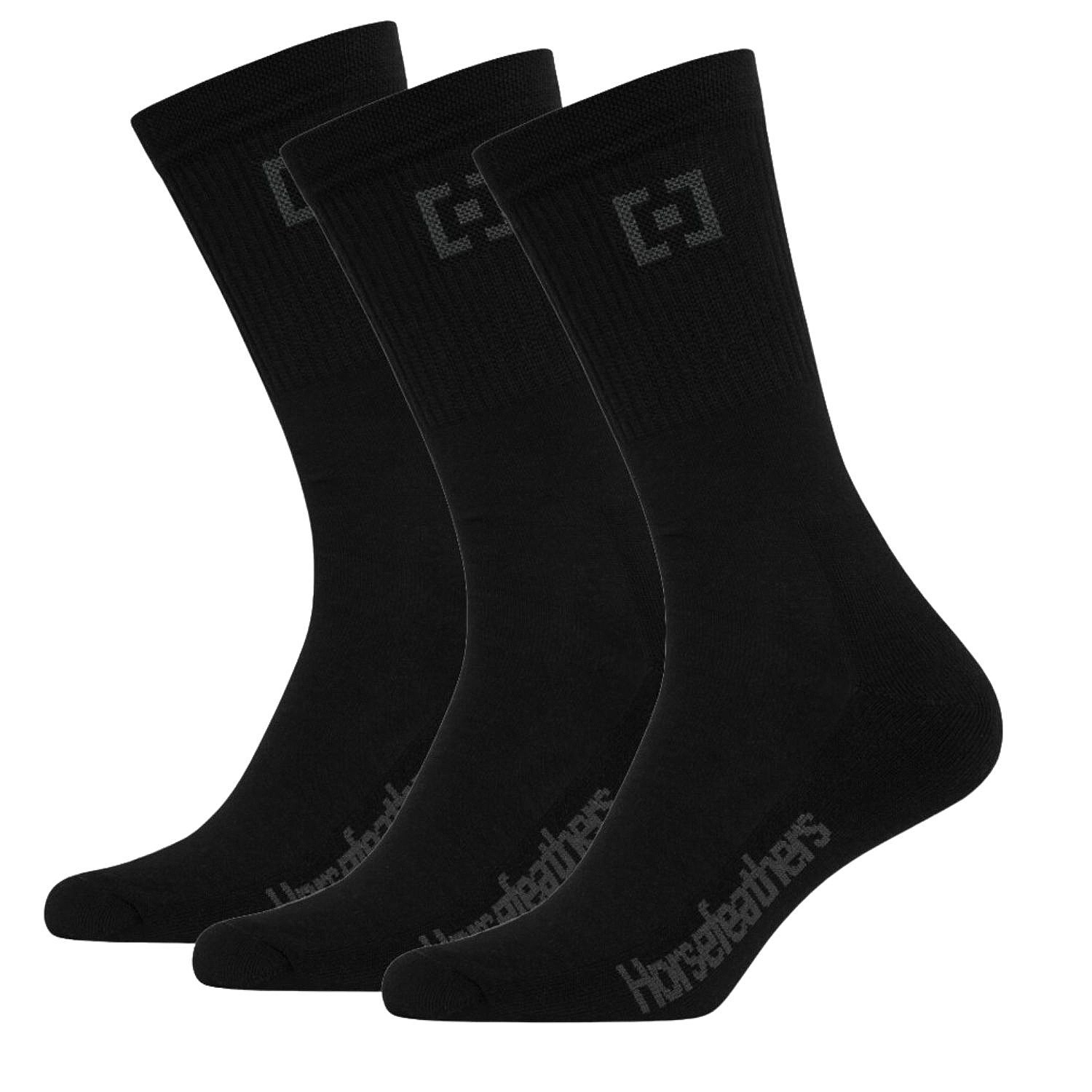 ponožky Horsefeathers Basic 3 Pack - Black