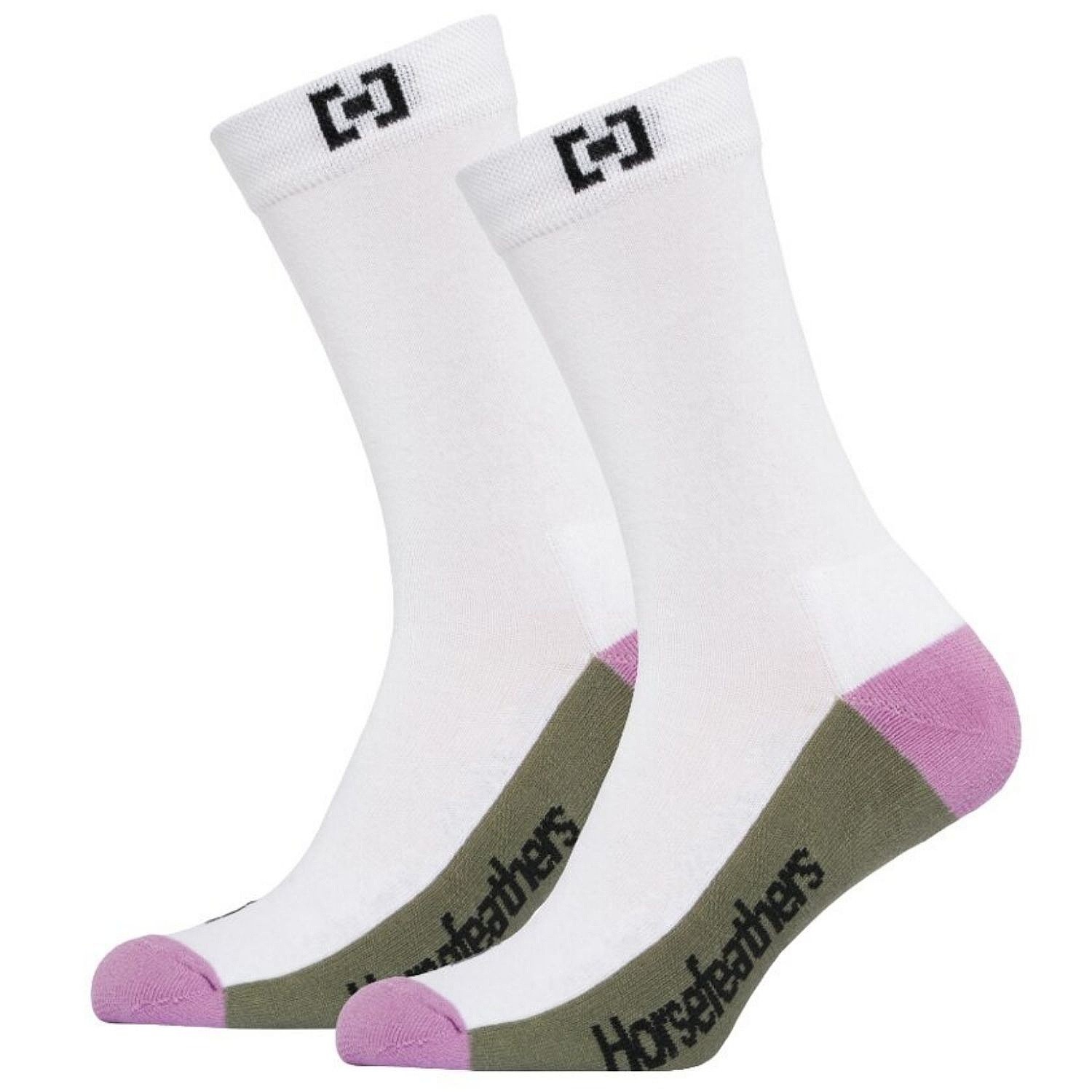 ponožky Horsefeathers Dea Crew - White