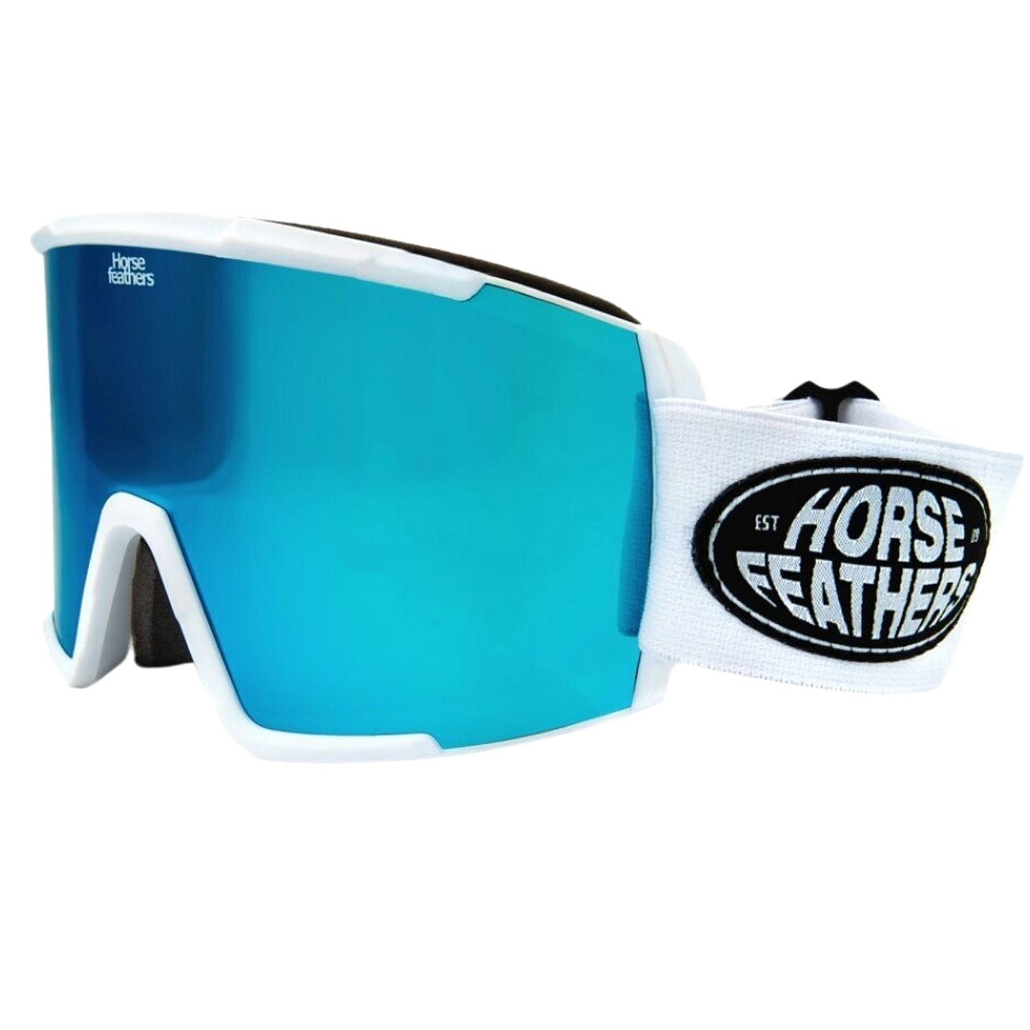 masque de ski  Horsefeathers Feston - White/Mirror Blue - men´s