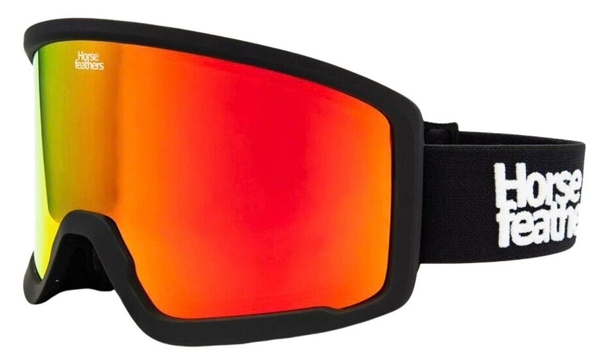 Skibrille Horsefeathers Tarpe - Black/Mirror Red