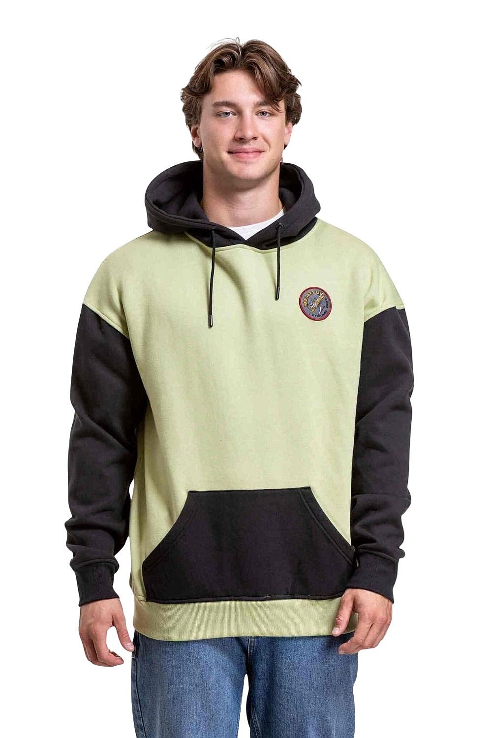 Sweatshirt Meatfly Fry - Light Olive/Black Ride