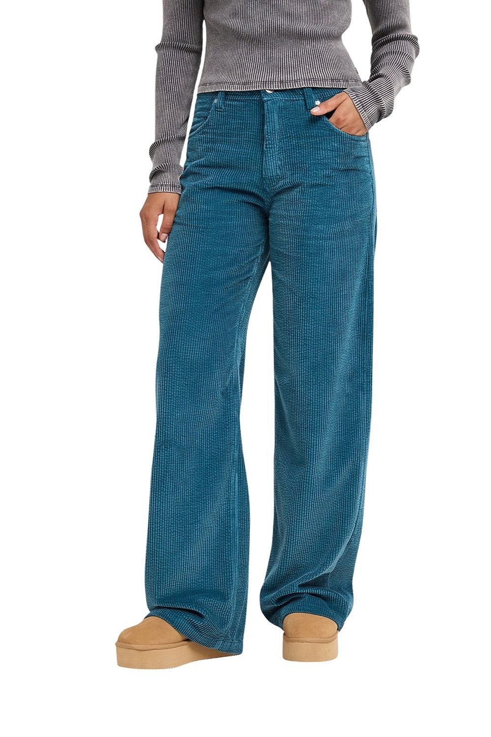 spodnie Roxy Surf Crush Cord - BRR0/Corsair - women´s