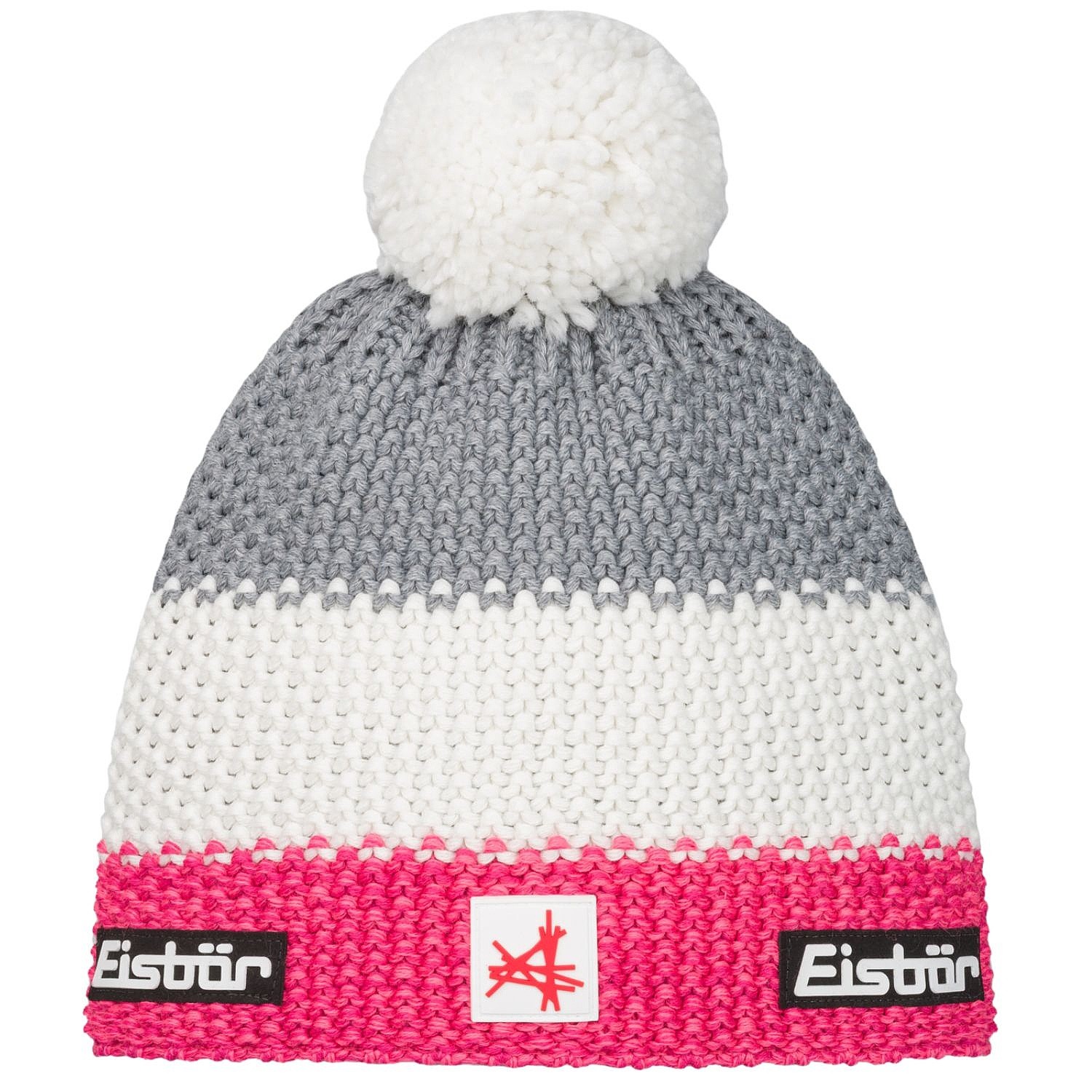 czapka Eisbär Star Pompon MÜ SA - 143/Pinkmeliert/White/Graumele - unisex junior