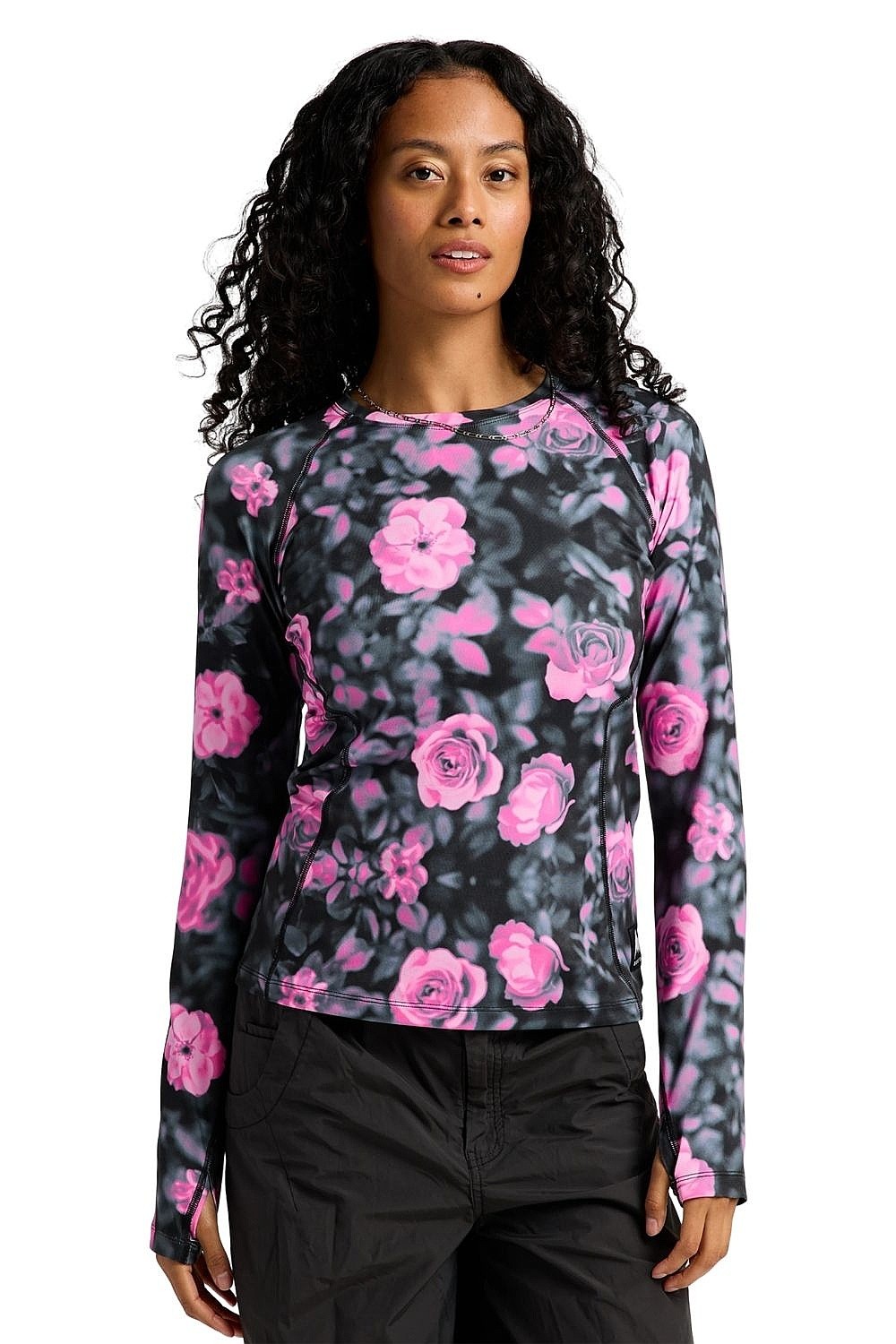 koszulka Burton Synthetic Midweight Base Layer Crew LS - Shockwave Floral - women´s