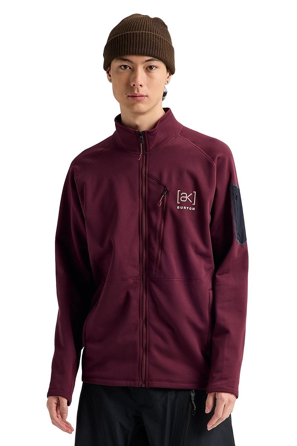 mikina Burton Baker AK Stretch Fleece Zip - Rum Raisin - men´s