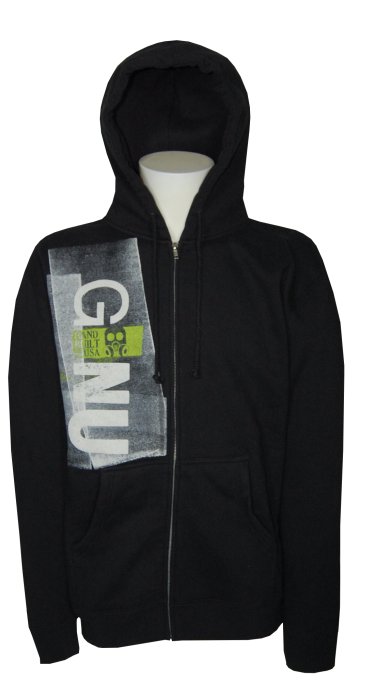 bluza GNU Factory Zip - Black
