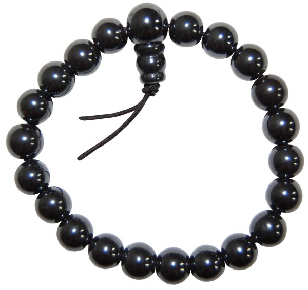 náramok Energo Hematit - Buddhov Energetický Náramok - Metallic Black