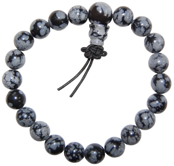 Energo Obsidian - Buddha Energetic Bracelet Bracelet - Black/Gray