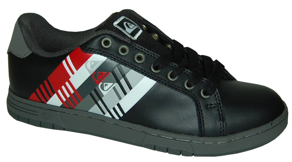topánky Quiksilver Emblem II - Black/Gray/Gray