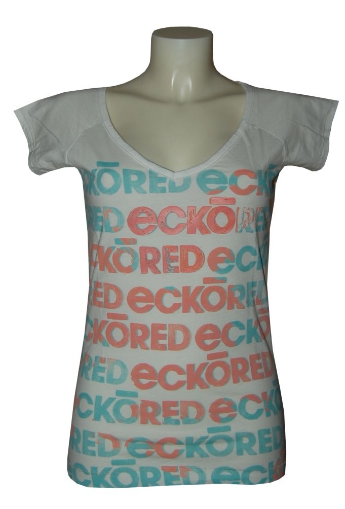 koszulka trykotowa Ecko Red Eckored Print V - Bright White
