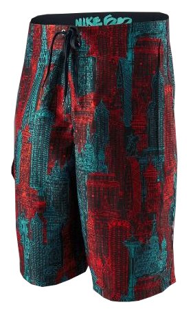 koupací šortky Nike 6.0 The Other One Printed - Black/Turbo Green