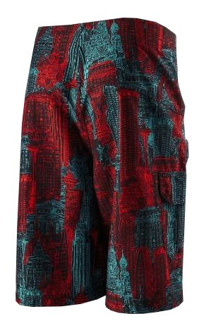 koupací šortky Nike 6.0 The Other One Printed - Black/Turbo Green