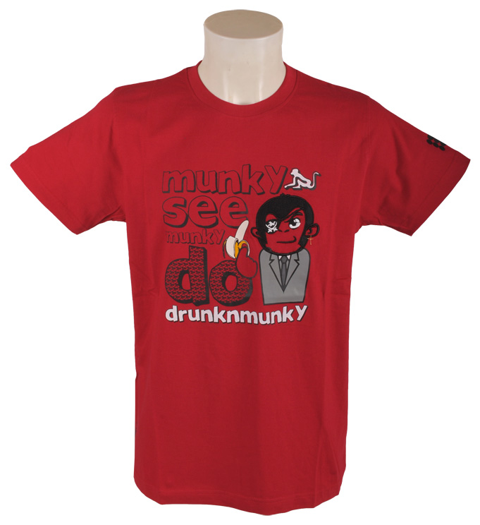 koszulka trykotowa Drunknmunky Munky See - Red