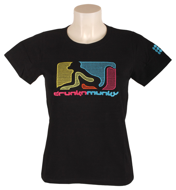 koszulka trykotowa Drunknmunky Embroidered OG - Black