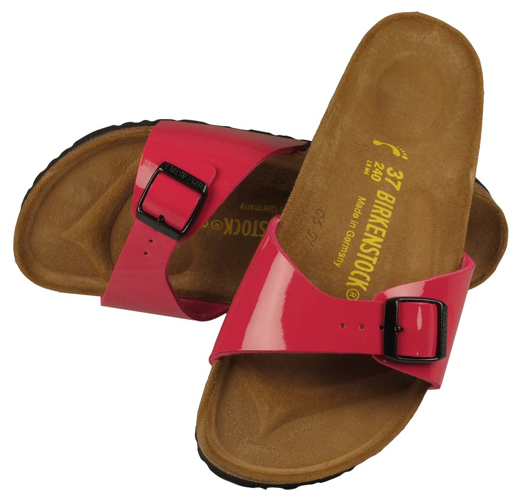 sandały Birkenstock Madrid - Rose Red Lack BF
