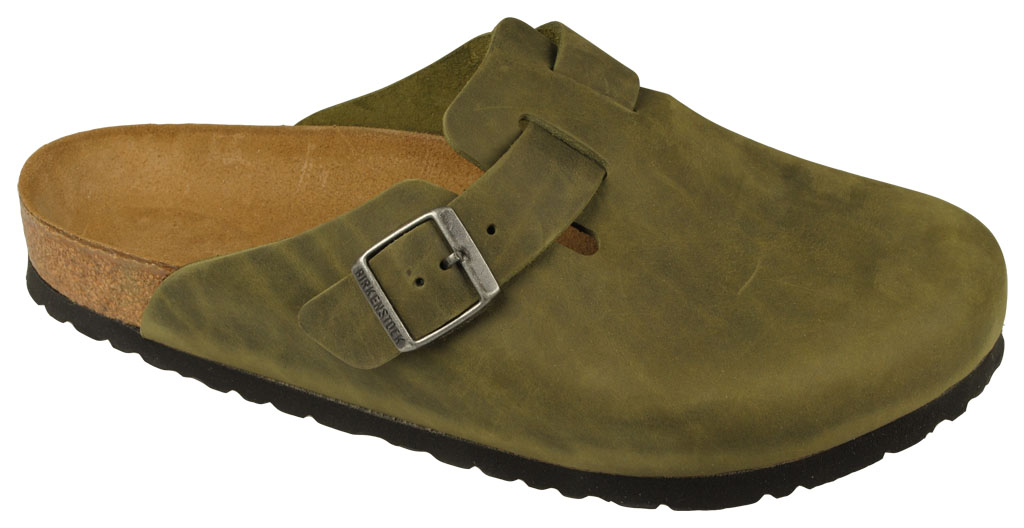 Birkenstock Boston Shoes - Smaragd Green/Leather 