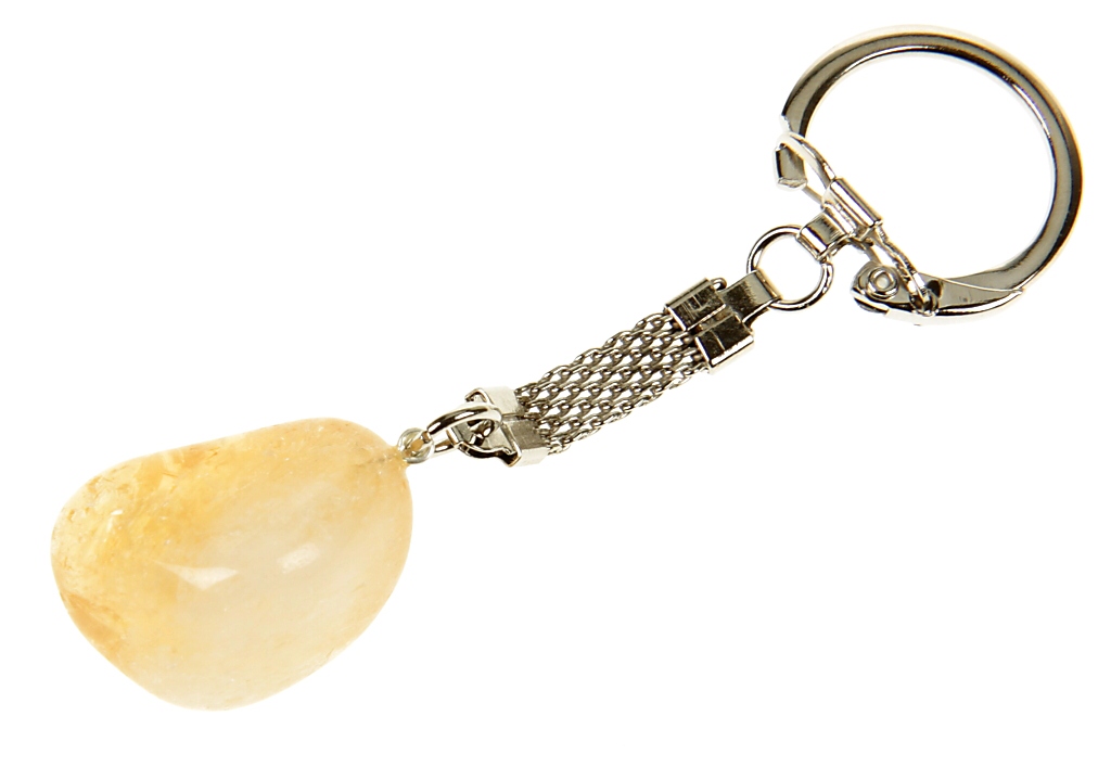 Energo Citrín Brazílie Key Ring - Yellow